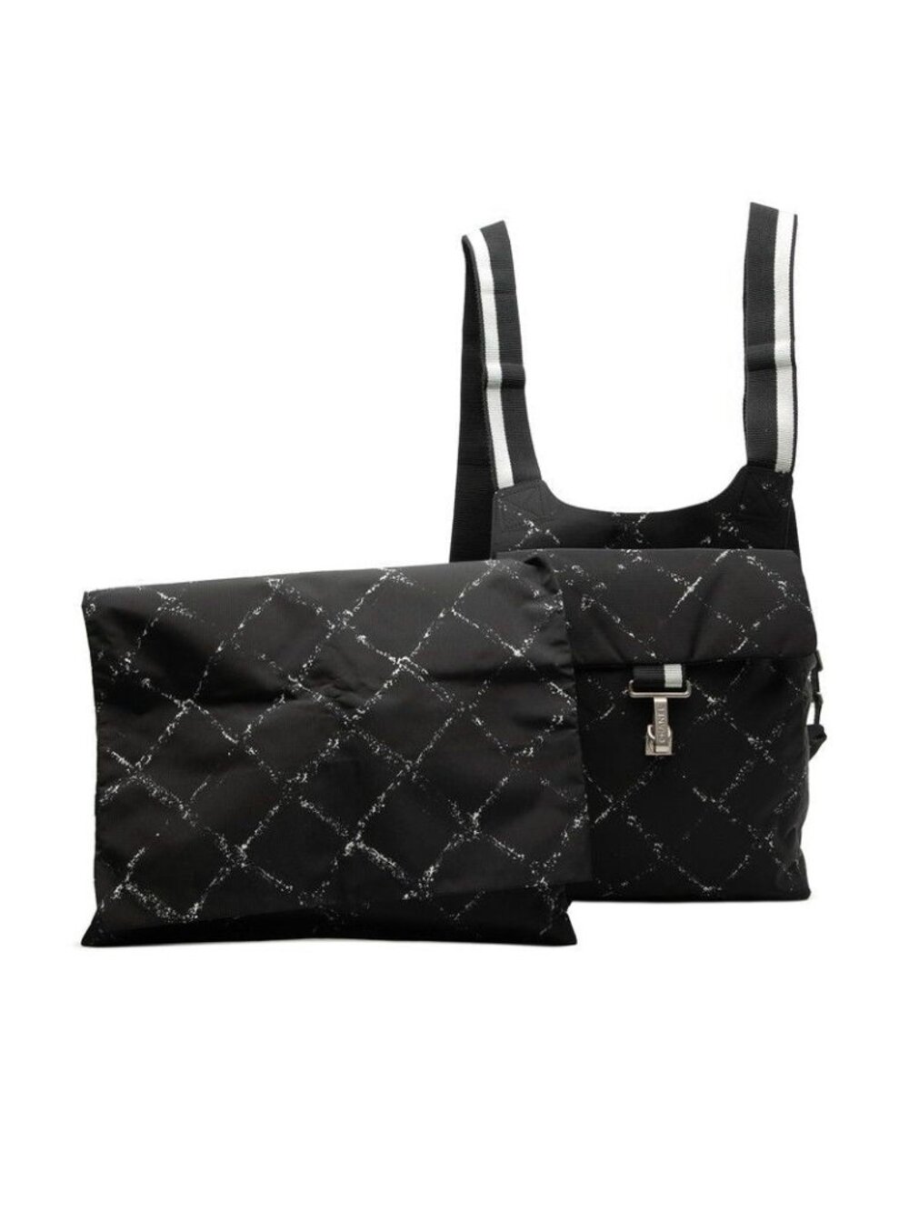 Chanel Travel Line Rucksack Backpack Black Nylon - Picture 7 of 7